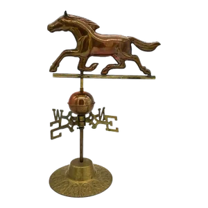 Vintage Copper & Brass Horse Weathervane – Americana / Country Rustic