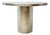 Vintage Architectural Stainless Steel Pedestal Dining / Center Table For Sale