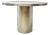 Vintage Brushed Stainless Steel Round Pedestal Dining Table For Sale