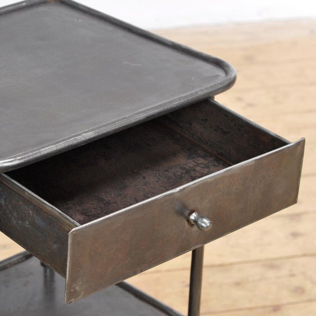 Metal Iron Bedside Tables, 1910s, Set of 2 For Sale - Image 7 of 12