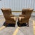 Textile Victorian Style Damask Upholstery Wingback Chairs by Southwood, a Pair For Sale - Image 7 of 17
