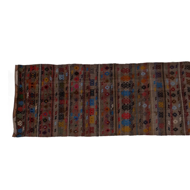 1970s Vintage Turkish Jajim Kilim Runner 3'3" X 9'3" For Sale - Image 5 of 12