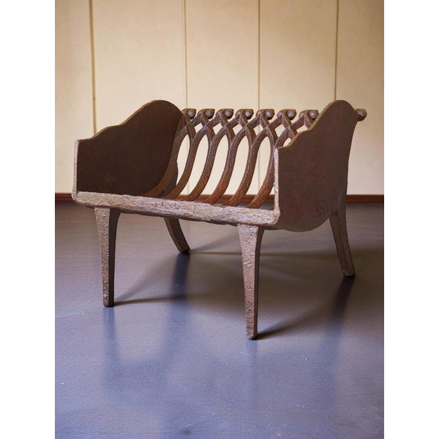 Cast Iron Fireplace Log Holder, 1890s For Sale - Image 3 of 7