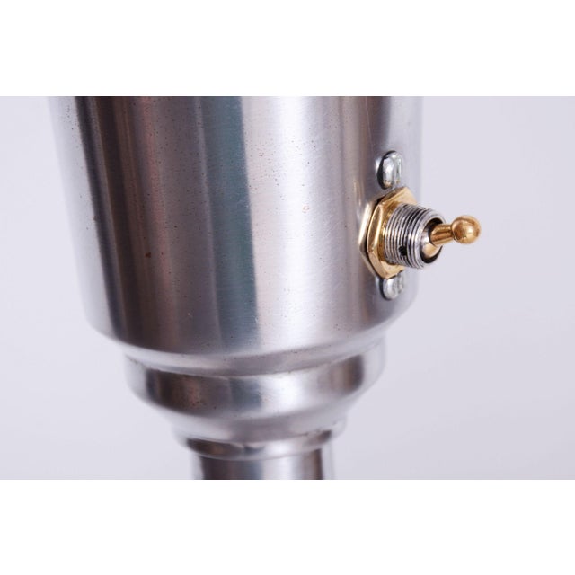 Bauhaus Bauhaus Floor Lamp in Plated Brass by Gottlieb Brothers, Czech, 1930s For Sale - Image 3 of 8