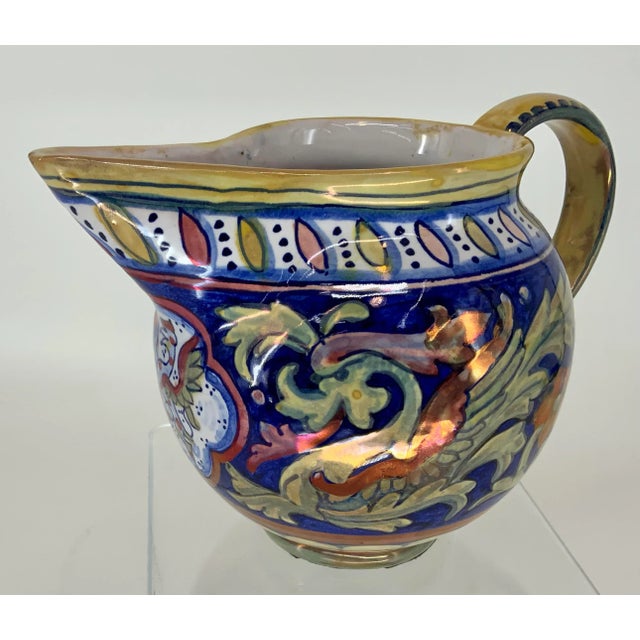 Vintage Italian Majolica Pitcher For Sale - Image 12 of 12