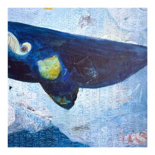 “Endangered” a Whale Painting by LWren Walraven For Sale