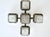 Ceiling Lamp with Cubist Glass Shades, 1930s, in Good conditions. Designed 1920 to 1949 Up to 250V (Europe/UK...