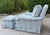 Vintage Skirted Lounge Chair & Ottoman With Carved Claw Feet For Sale - Image 15 of 17