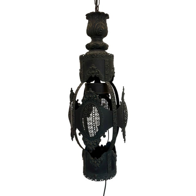 Vintage Victorian Hanging Lantern / Pendant For Sale