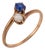 Early 20th Century Victorian Sapphire Pearl Low Karat Gold Toi Et Moi Ring, Size 6.25 For Sale