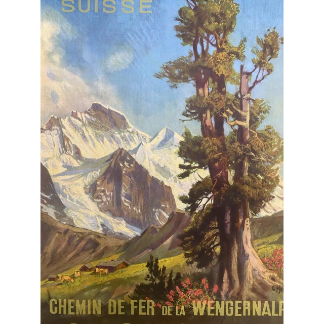 Wengernalp Railway Poster from Ernst Hodel, 1951 For Sale - Image 4 of 11