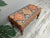 Turkish Rug Printed Fabric Upholstered Bench For Sale - Image 4 of 9