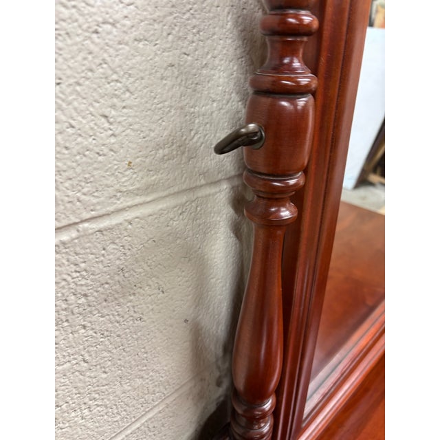 Brown Vintage Davis Cabinet Co Lillian Russell Victorian Style Walnut Vanity Desk For Sale - Image 8 of 16