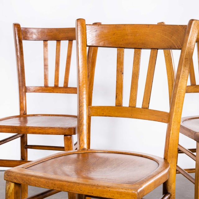 French Blonde Farmhouse Dining Chairs, 1950s, Set of 4 For Sale - Image 9 of 18