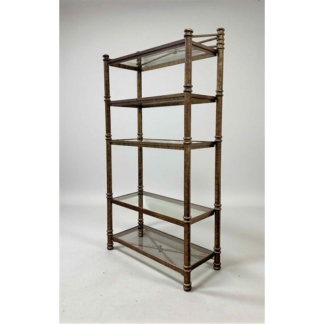 Aged Metal 5-Tier Etagere Display For Sale - Image 4 of 13
