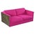 Pink Adrian Pearsall Craft Associates Pink Paul Evans Style Brutalist Loveseat Sofa For Sale - Image 8 of 16