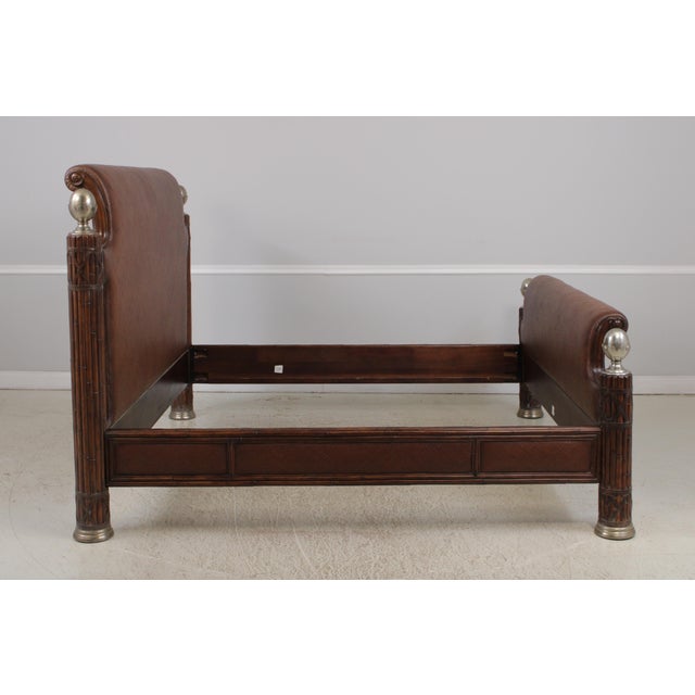 Traditional Thomasville Ernest Hemmingway Kilimanjuro King Size Bamboo Bed For Sale - Image 3 of 14