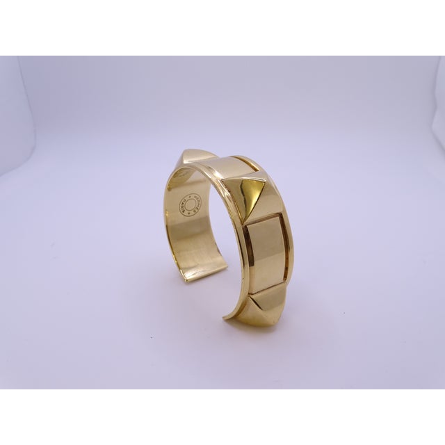 Gold-Plated Clou Médor Open Bracelet from Hermès, France, 1990s For Sale - Image 14 of 18