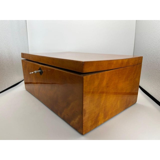 Late Biedermeier Box in Solid Birch, Northern Germany, 1840 For Sale - Image 11 of 18