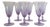 Mid-Century Purple Murano Glasses, Venice, Italy, 1960s, Set of 6 For Sale