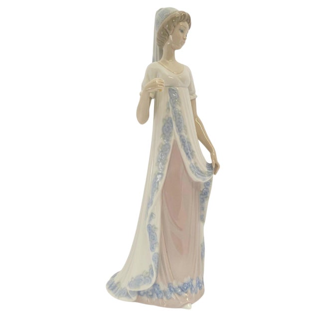 Ceramic Lladro #5322 Viennese Lady Spanish Porcelain Figurine With Parasol 11" For Sale - Image 7 of 11