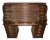 Antique-Style Roll Top Desk | Solid Wood Dark Oak Brown Curved Tambour Front For Sale