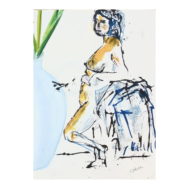 Martha Holden "Modern Woman" Contemporary Figurative Female Nude Painting. For Sale