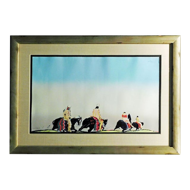 Earl Biss "Chiefs on Parade" Custom Framed Hand Signed Printers Proof 4/4 For Sale