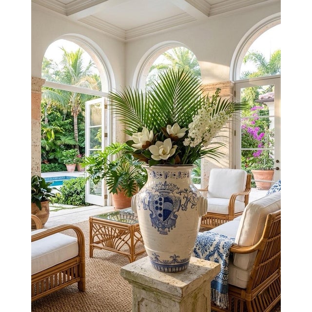 Italian Majolica Medici Crest Vase For Sale - Image 9 of 12