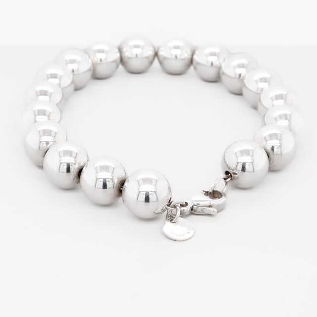 Tiffany & Co. Sterling Silver 10 Mm Beaded Bracelet For Sale - Image 11 of 15