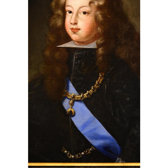 17th Century Circle of Hyacinthe Rigaud, Portrait of Philip V, King of Spain, 1699, Oil on Canvas For Sale - Image 5 of 13
