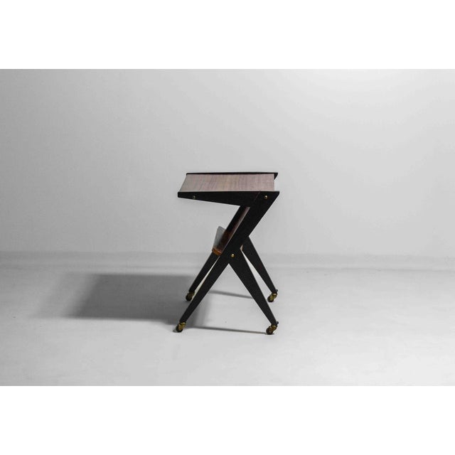 Mid-Century Z-Shaped Bar Trolley, Belgium, 1960s For Sale - Image 4 of 5