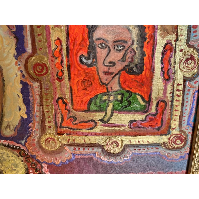 Textured Painting on Canvas by Serg Graff, Portrait of Elizabeth Hamilton, Coa For Sale - Image 9 of 10