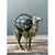 Vintage Brass Camel With Stone Sphere For Sale - Image 4 of 12