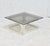 Coffee table by Pierre Vandel, France, 1970s Visible logo Metal frame supported by a smoked glass slab. Rare model Small,...