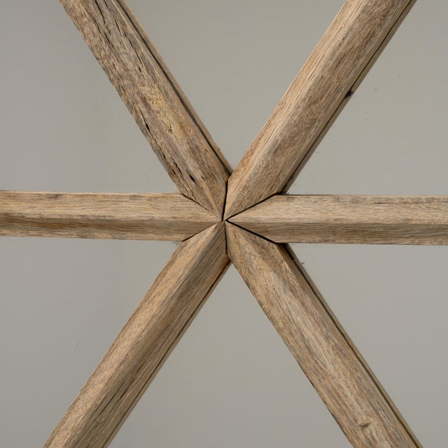 Gold Pair Of Oak Panel Mirrors For Sale - Image 8 of 10