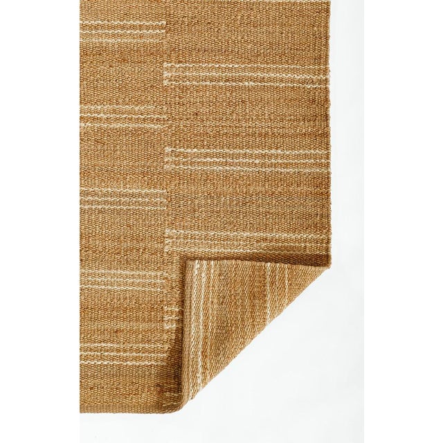 2020s Erin Gates by Momeni Crescent Broken White Stripe Natural Hand Woven Jute Area Rug 10' X 14' For Sale - Image 5 of 10