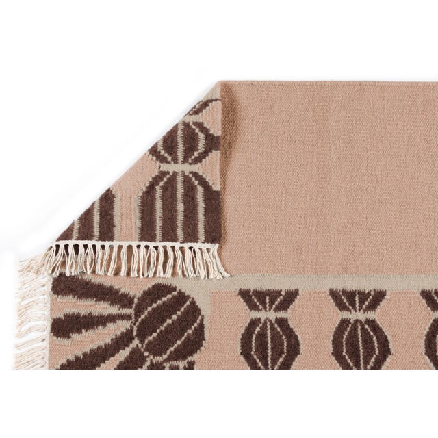 Transitional Part & Parcel Goods Wool Tassel Rug, 15' x 20', Bisque, Chocolate and Eggshell For Sale - Image 3 of 4