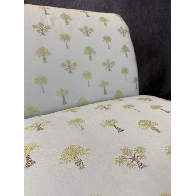 Pair of Calico Corners High-Quality Rolled Back Slipper Chairs For Sale - Image 11 of 15