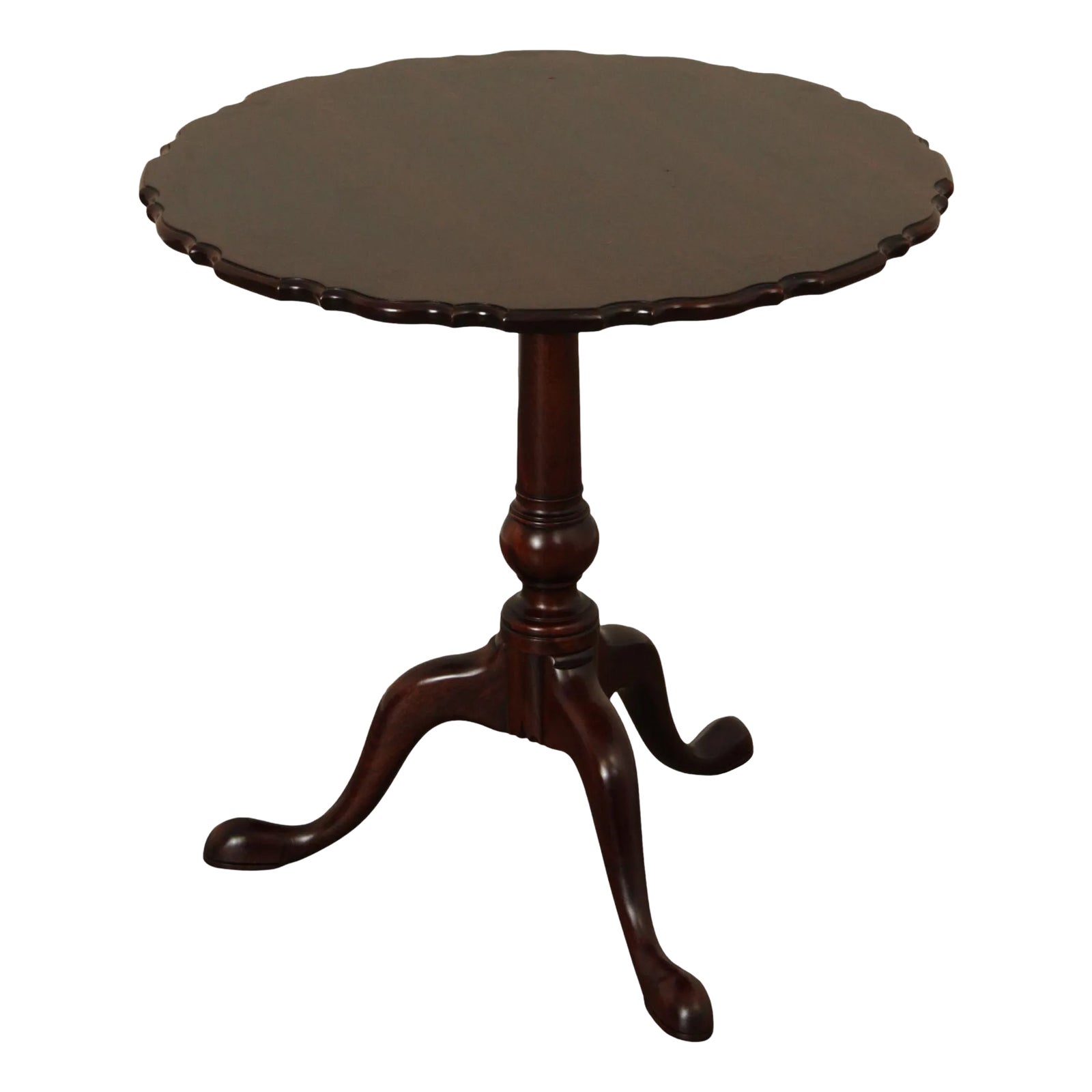 Stickley Federal Style Mahogany Pie Crust Tea Table | Chairish