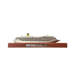 Vintage Italian Metal Costa Pacifica Cruise Ship Model For Sale