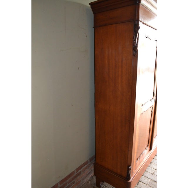Brown Antique Mahogany Biedermeier Maids Cupboard For Sale - Image 8 of 10