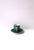 Late 20th Century Malachite Porcelain Espresso Coffee Cup and Saucer, 2 Avail. For Sale - Image 5 of 12