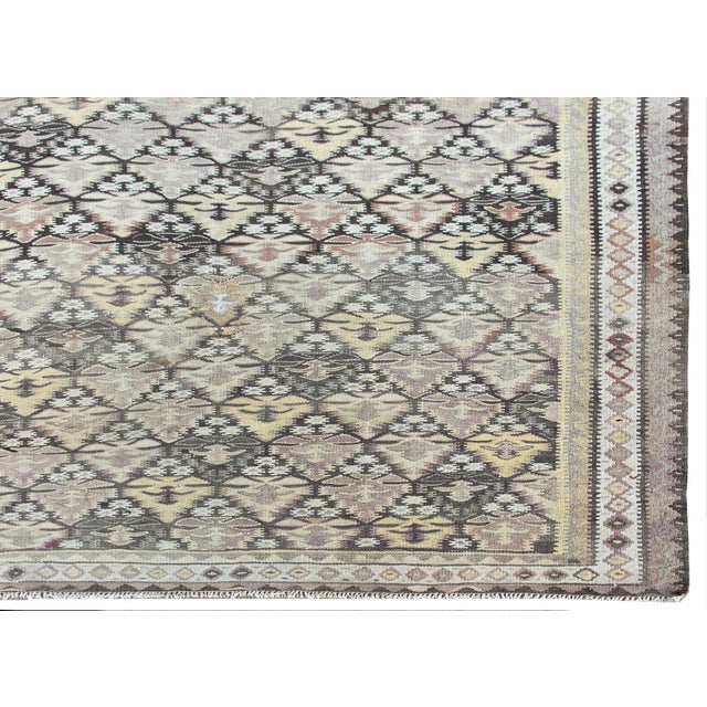 Early 20th Century Persian Qazvin Kilim Rug For Sale - Image 10 of 12