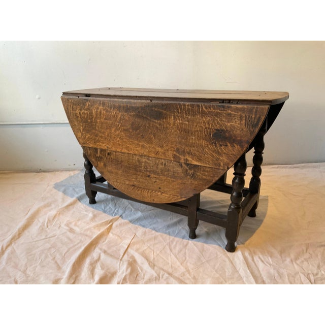 1820s English William and Mary gateleg table. Oak, pegged construction . Wood has a beautiful color to it. Very smooth....