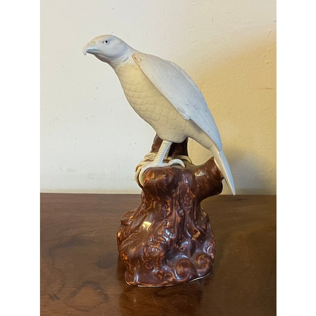 Antique 19th Century Japanese Meiji Porcelain Figure of a Hawk For Sale - Image 13 of 14