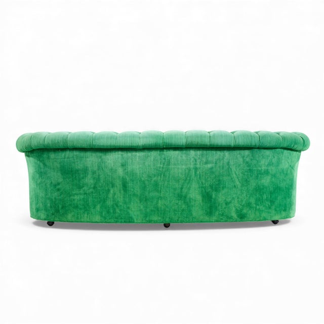 Mid Century Green Chesterfield Sofa For Sale In Chicago - Image 6 of 9