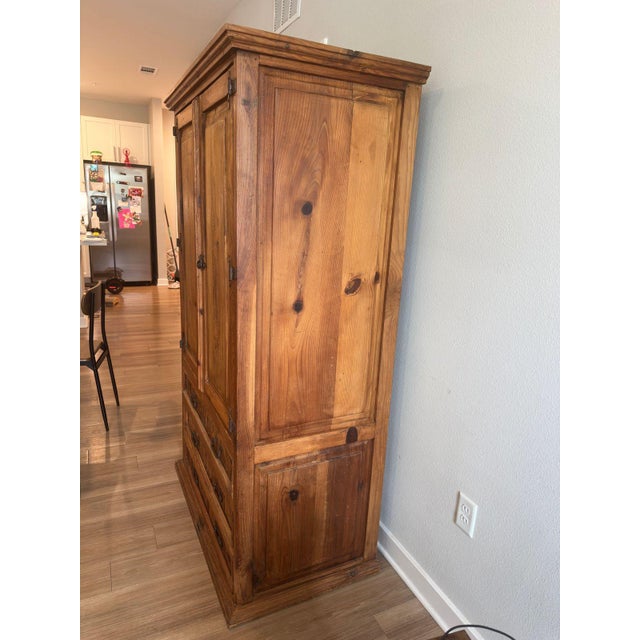 Vintage Carved Wood Accent Cabinet With Decorative Panels For Sale In Orlando - Image 6 of 11