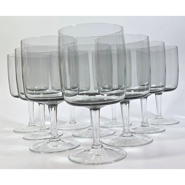 Mid-Century Smoke Goblets- Set of 10 For Sale - Image 11 of 12