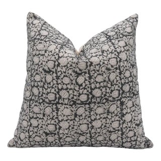 Fabdivine Throw Pillow Cover 14x20 Inch Handmade Block Print Cushion Duck Canvas- 8kamal For Sale